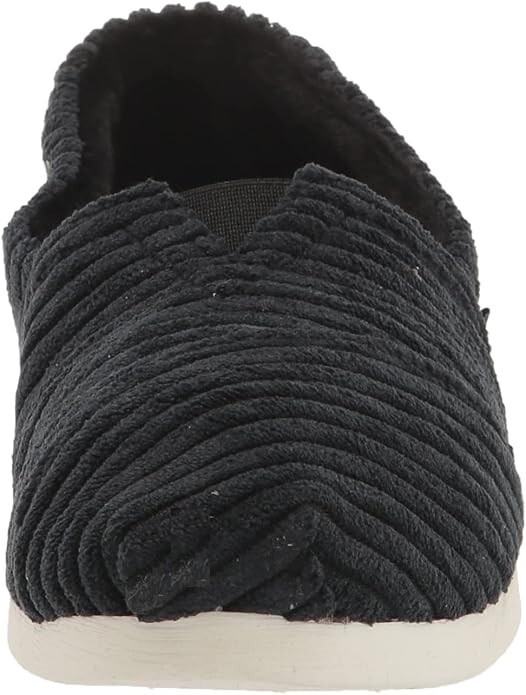 TOMS Women’s Alpargata Recycled Cotton Canvas Loafer Flat Black & Dark ivy Wide