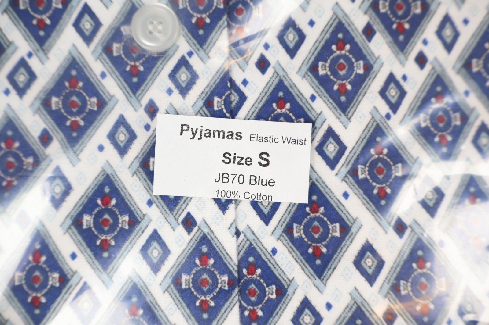 Somax Patterned Cotton Pyjama Set Elastic Waist (Multi, S) BNWT £42.95