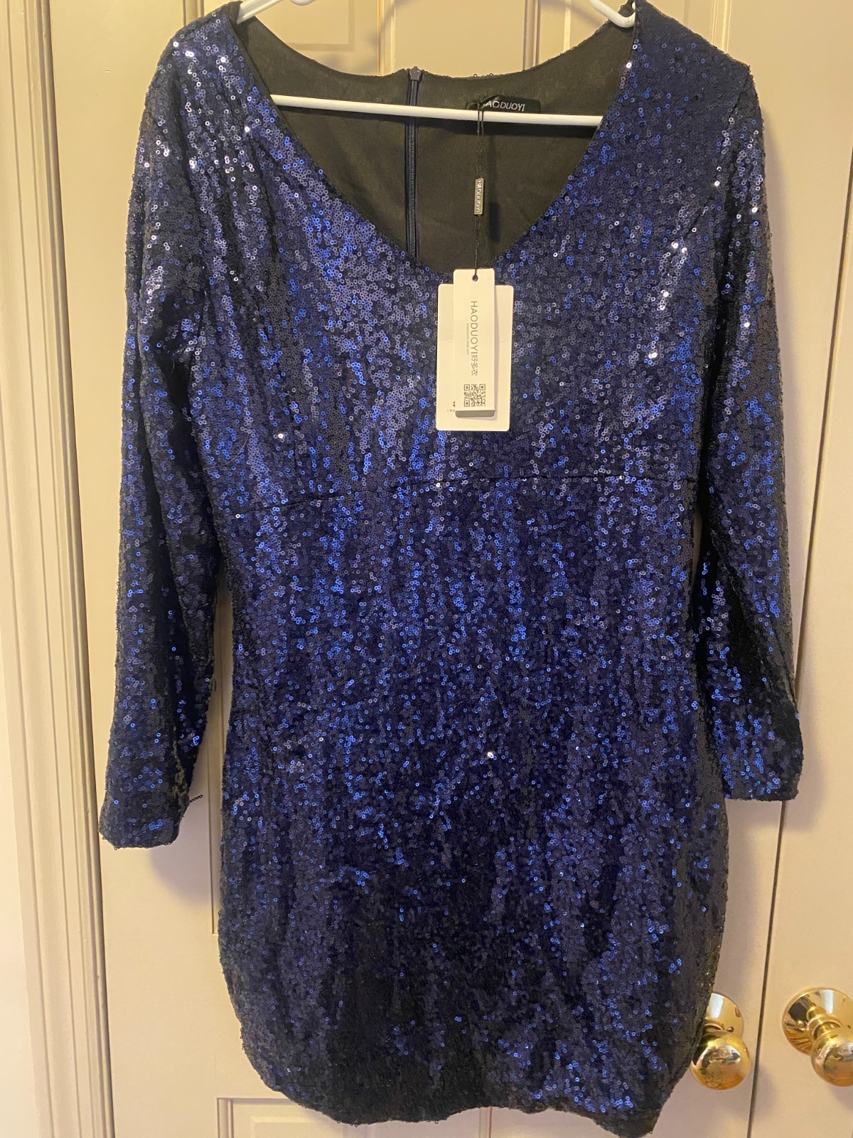 Haoduoyi Sequin Dress Blue XL – NWT