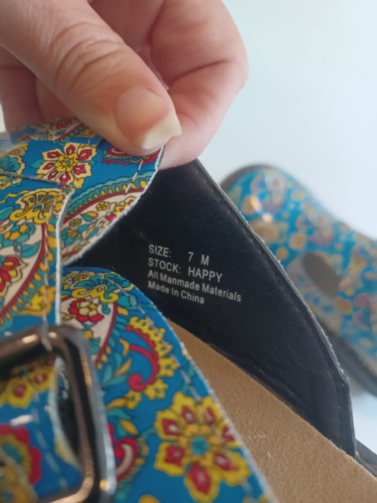 Ingaro Happy Nursing CLogs Shoes Size 7M Blue Paisley Glossy Work w/box and tags