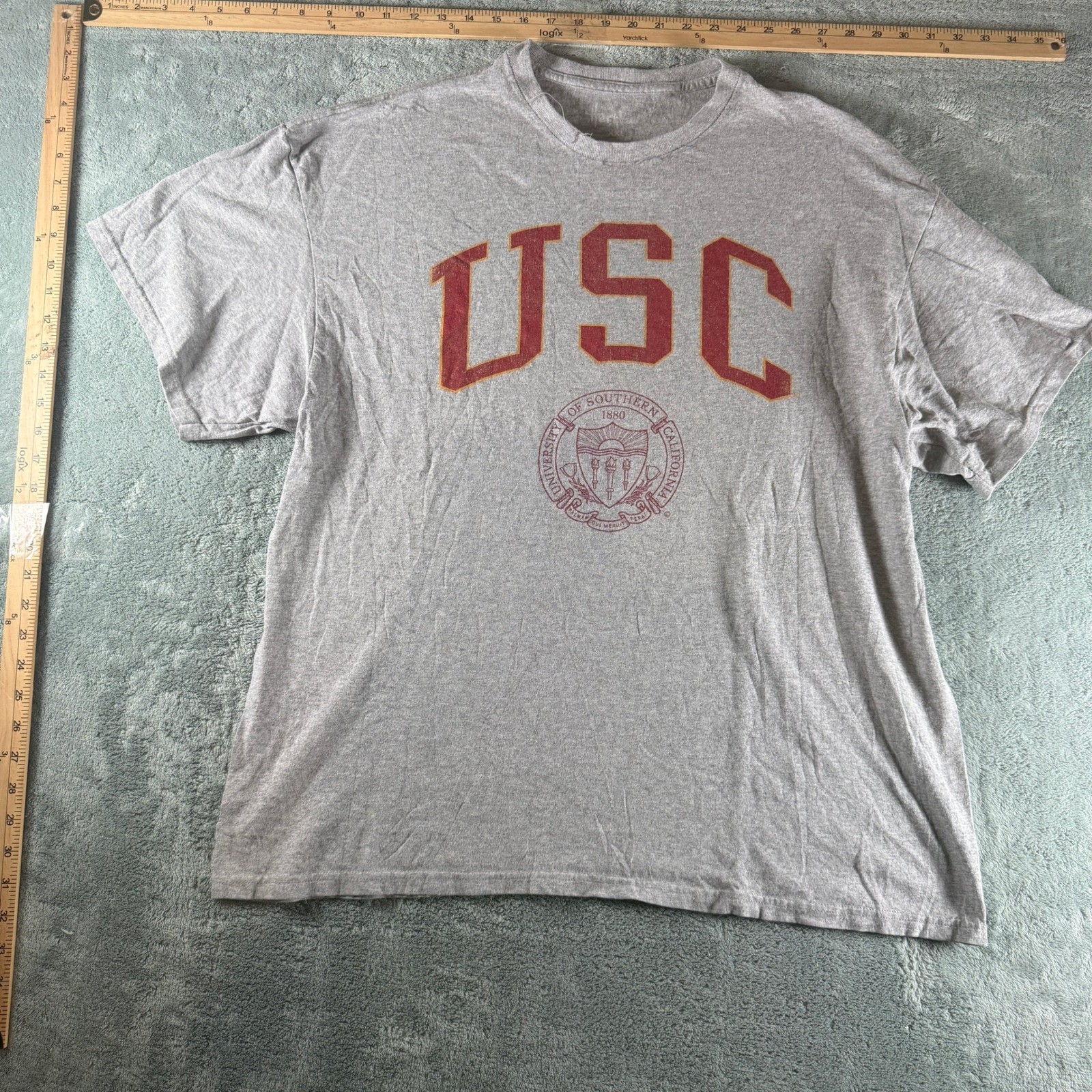 USC Trojans University of Southern California T-Shirt Mens XL Gray Heather Tee