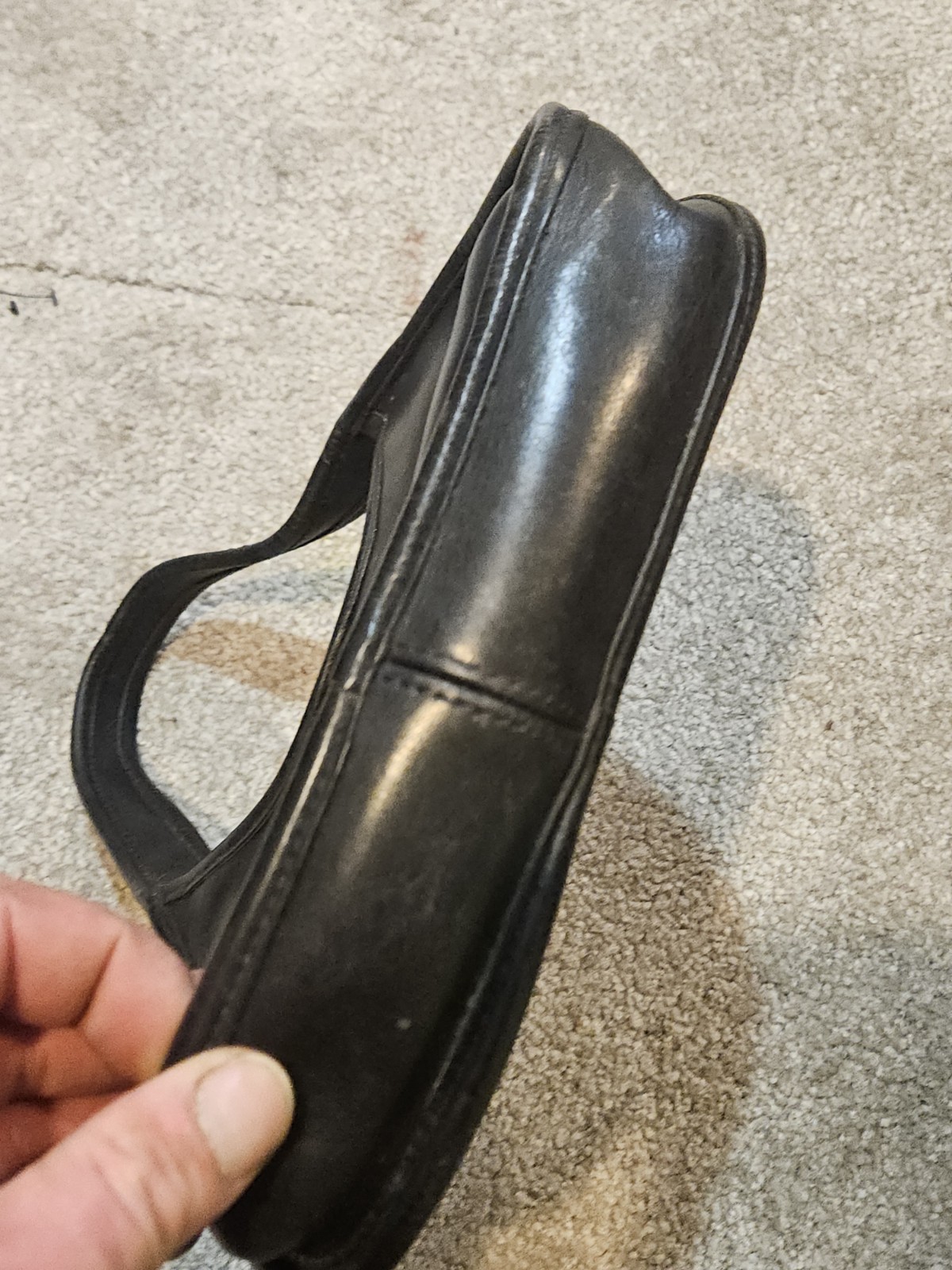 Vintage Coach Leather Black Y2K, Mini-Ergo 9027