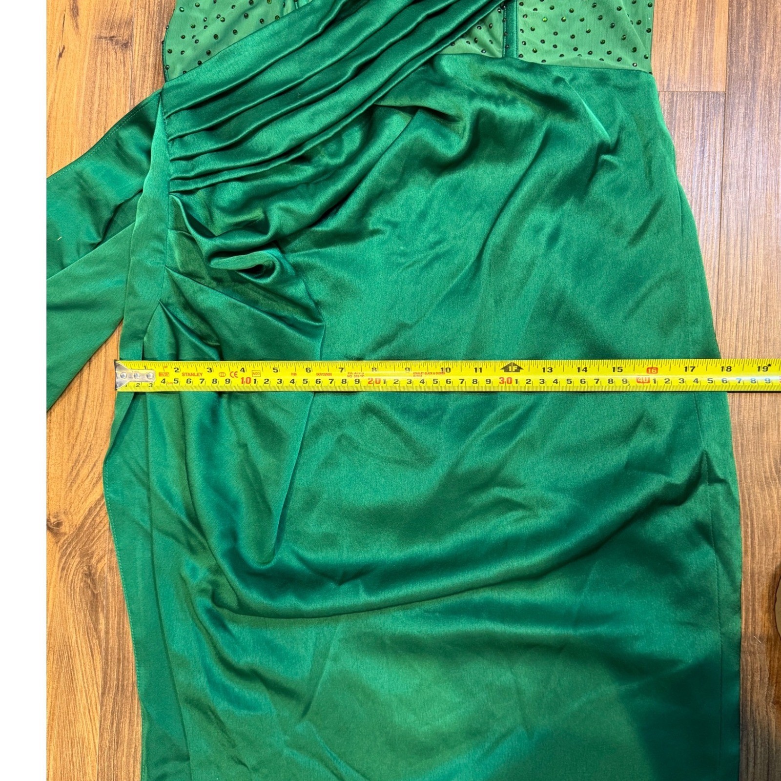 Mrs. Circle L Holly Green Crystallized Corset Dress Evening Gown Regency Prom