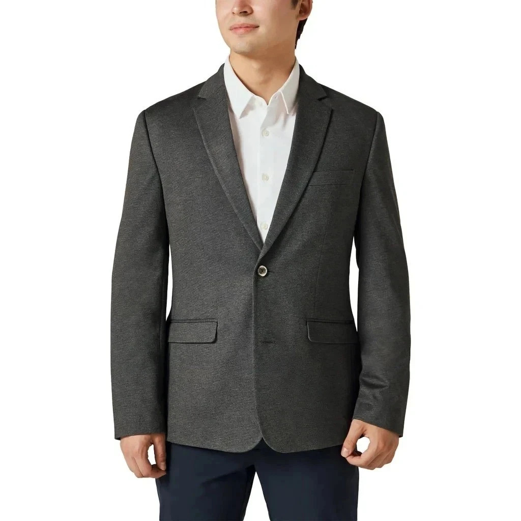 Infinity Linearflex Men’s Modern Fit Stretch Fabric Blazer Jacket, Gray, XL