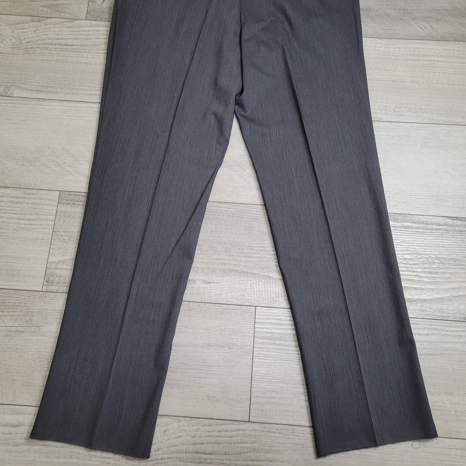 NWT Linea Natruale Pants Men 40 Gray 100% Wool Super 110’s Pleated Unhemmed