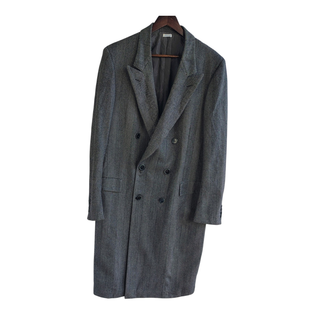 BRIONI NWOT Luxury Wool Cashmere Double Breasted Herringbone Overcoat Coat 52 42