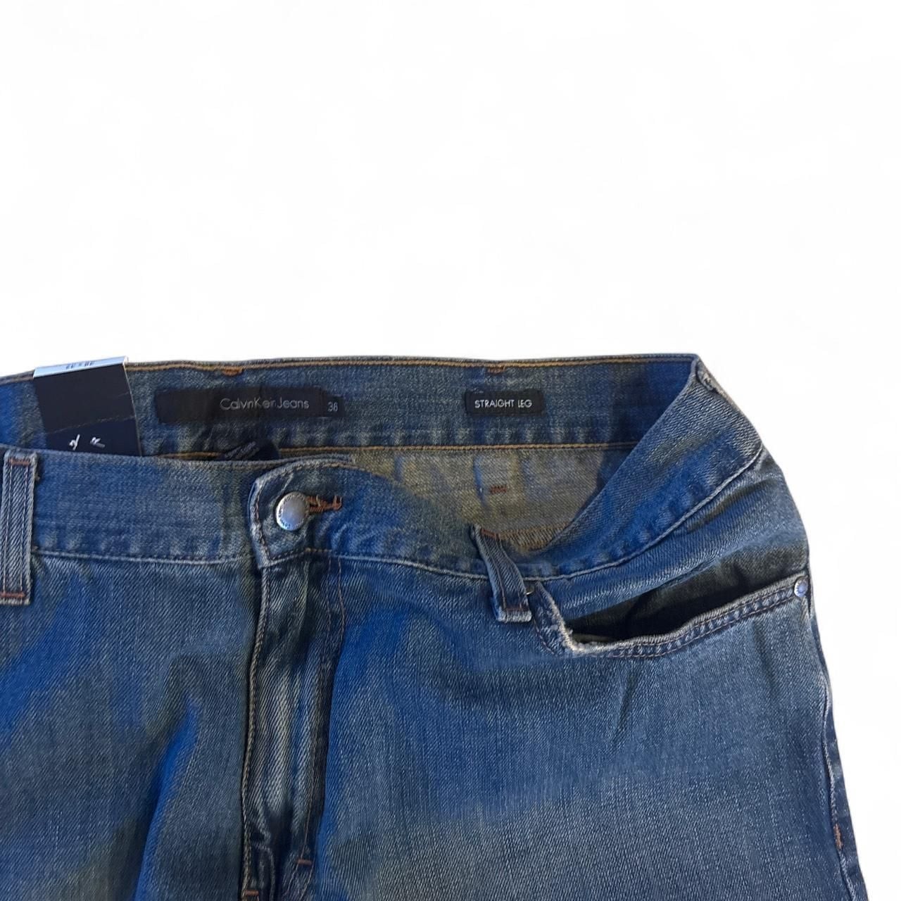 Calvin Klein Jeans Straight Leg Blue Denim Pants