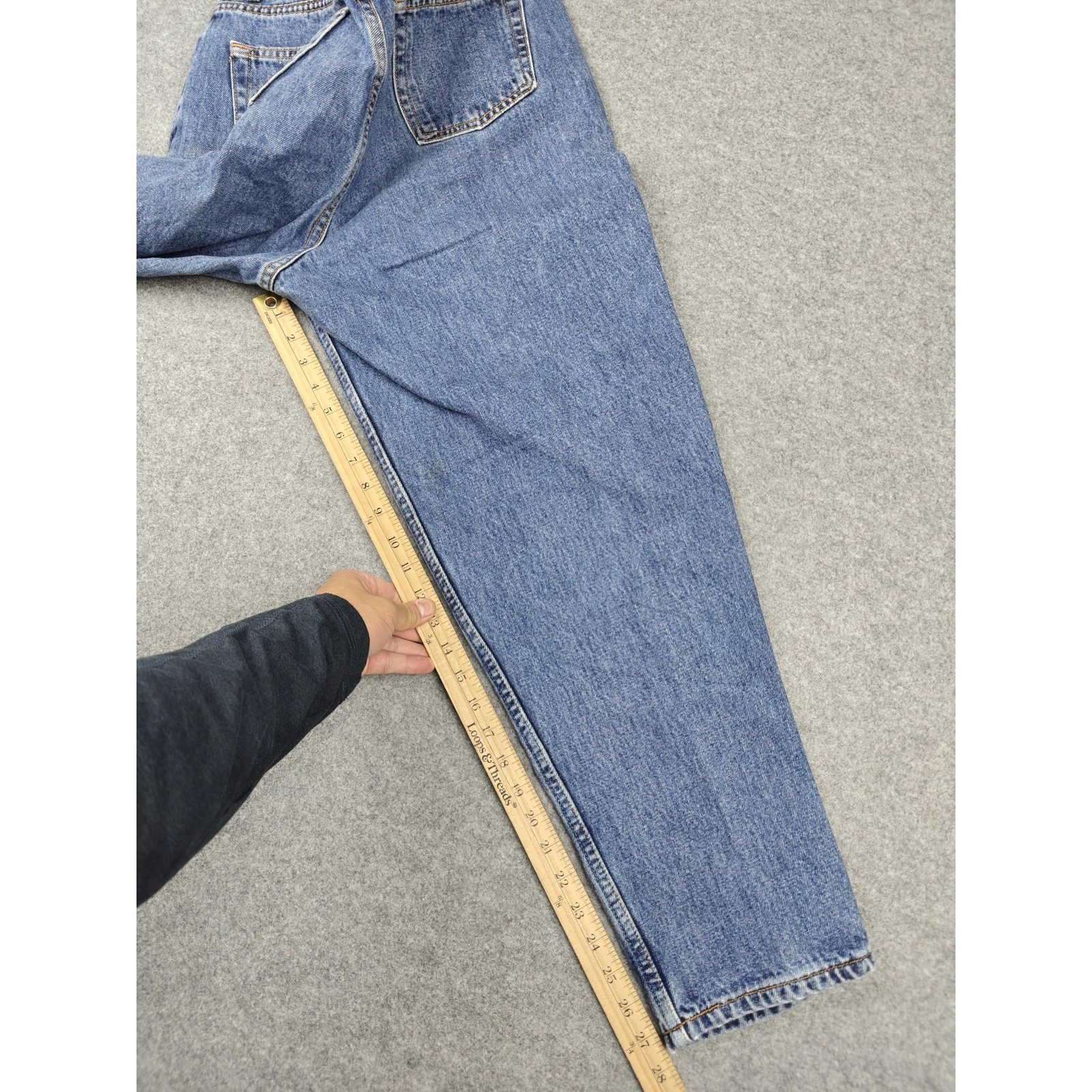 Vintage Gap Reverse Fit Jeans Womens 14 Ankle Blue High Rise Denim Made USA