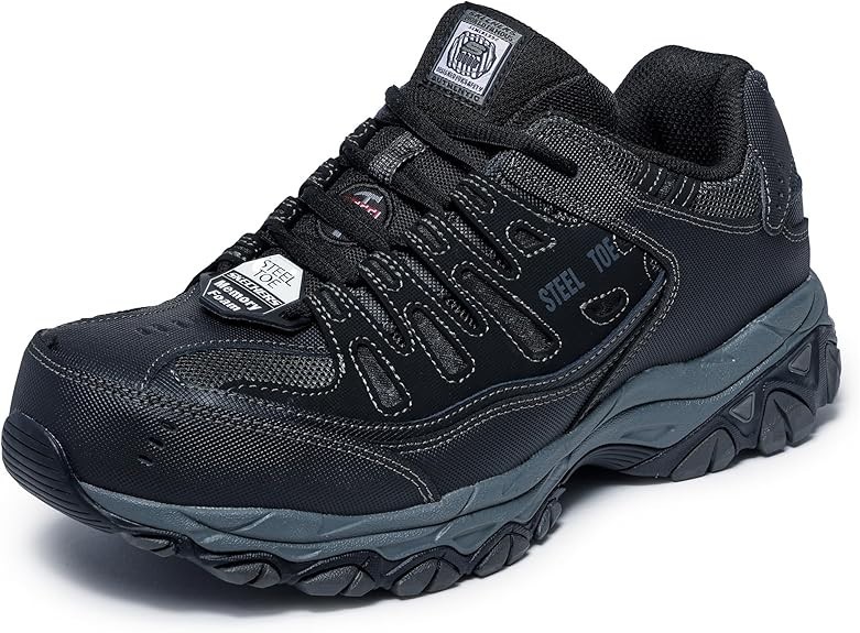 NEW Skechers Men’s Cankton Steel Toe Electrical Hazard Construction Shoes