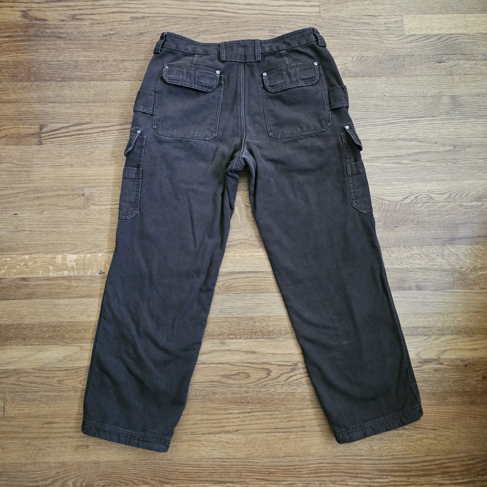 Duluth Flex Fire Hose Ultimate Cargo Pants Mens 36×32 (34×30) Brown Work Lined