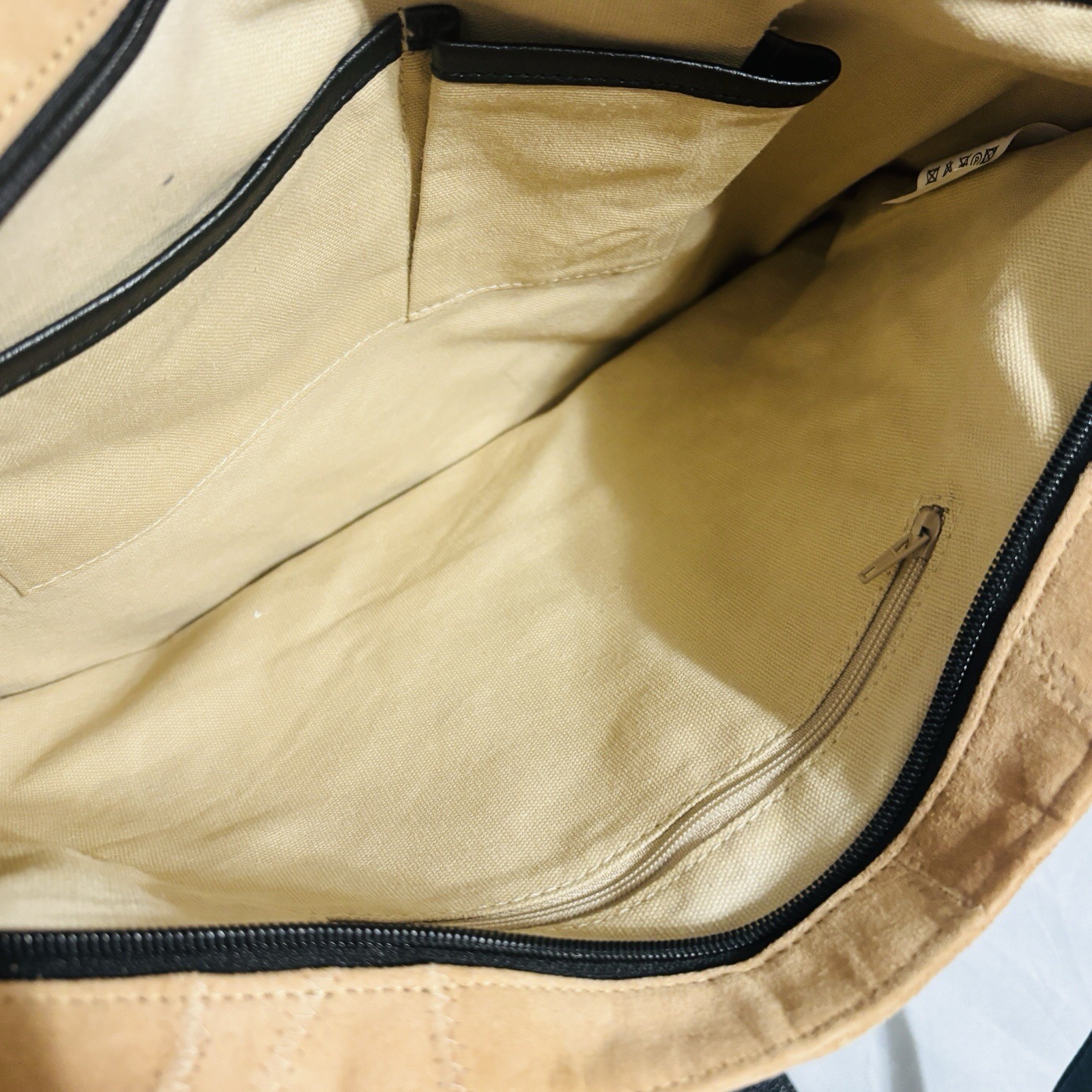 Genuine Recycled Soft Leather Suede Bible Tote Bag Brown “Vintage Soul”
