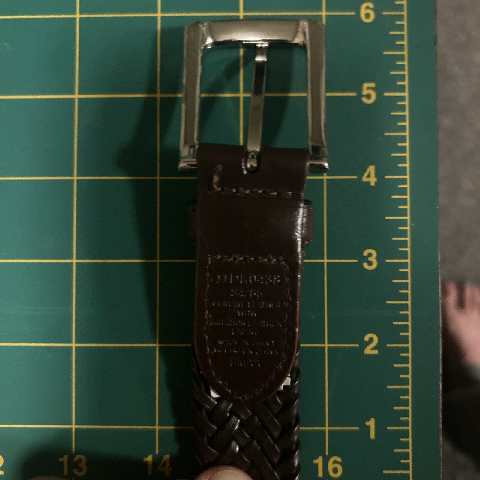 MEN’S DOCKERS BELT SZ 34/85 GENUINE BRAIDED LEATHER Brown