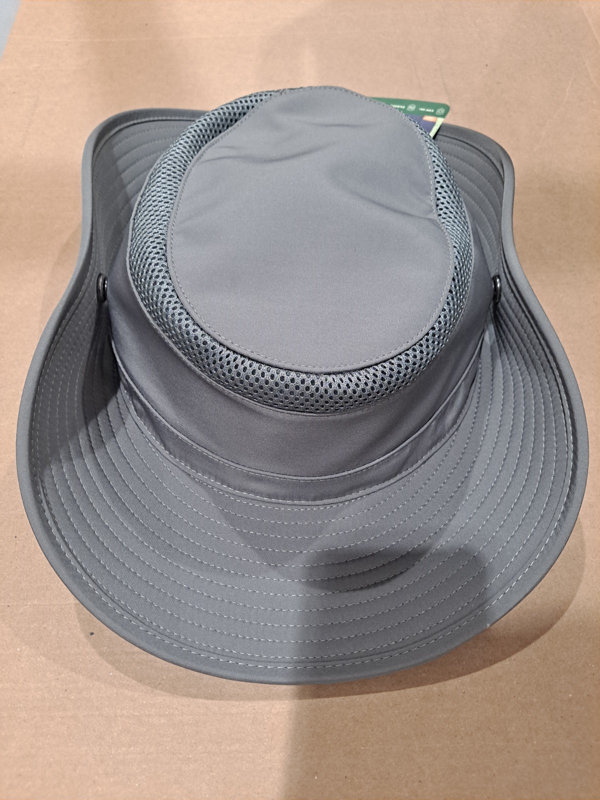 Orvis Outdoor Tech Hat UPF 50 Packable Snap-up Brim Mesh Ventilation GRAY, NWT