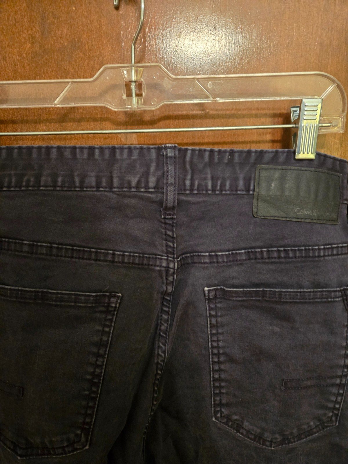 CALVIN KLEIN MENS PANTS STRAIGHT FIT 97% COTTON AND 3% ELASTANE 32WX34L NAVY
