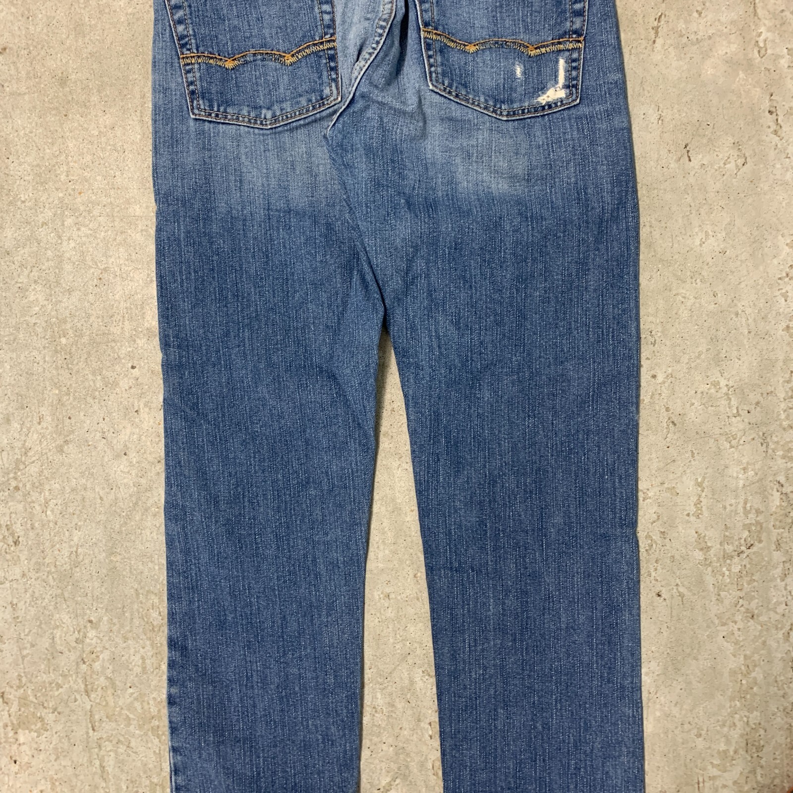 American Eagle Jeans 31×27 Blue Pants Low Rise Boot Distressed Grunge Tag 33×30