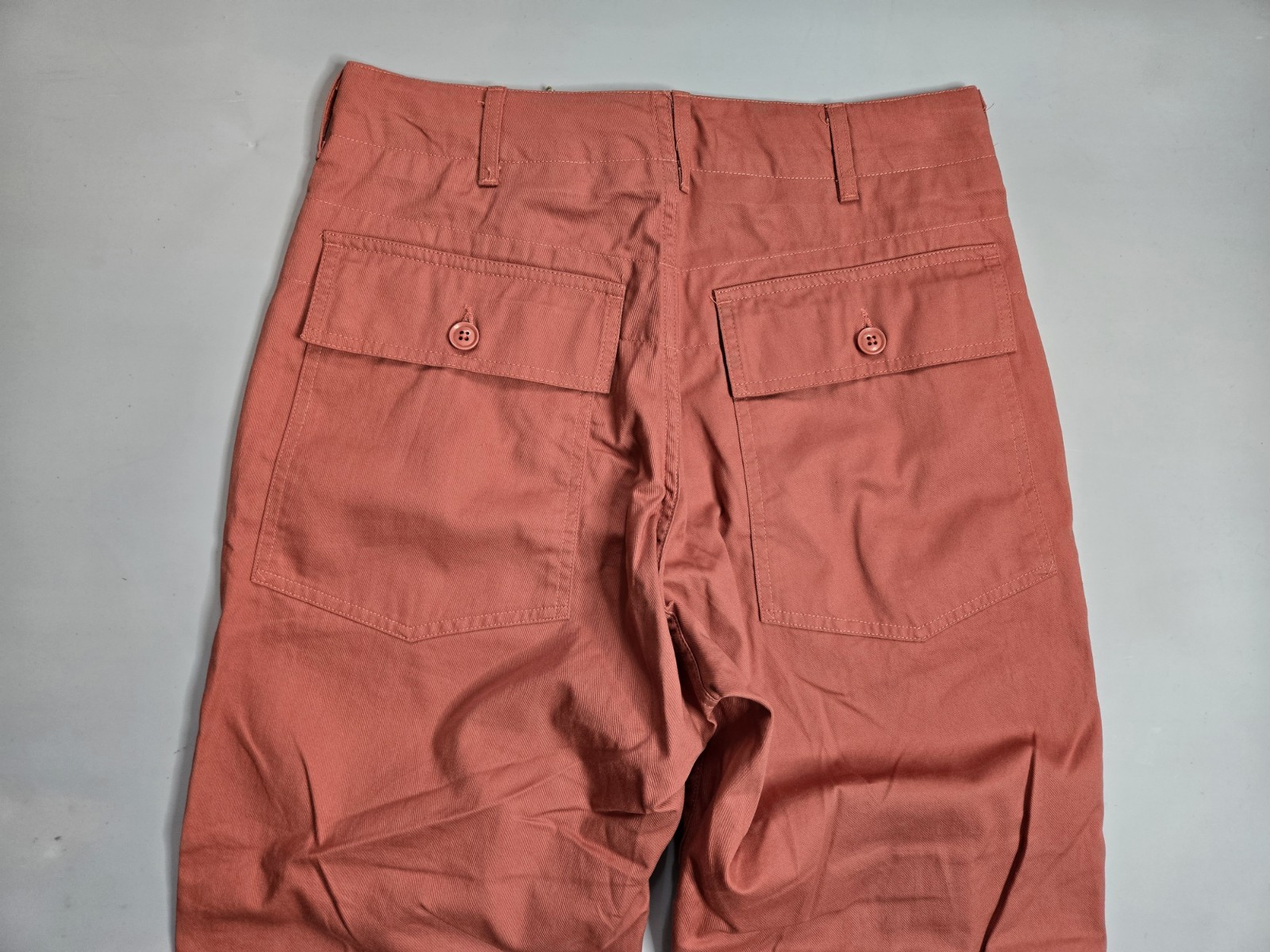 ENGINEERED GARMENTS NEW YORK PINK 6.5OZ FLAT TWILL FATIGUE PANTS MADE IN USA