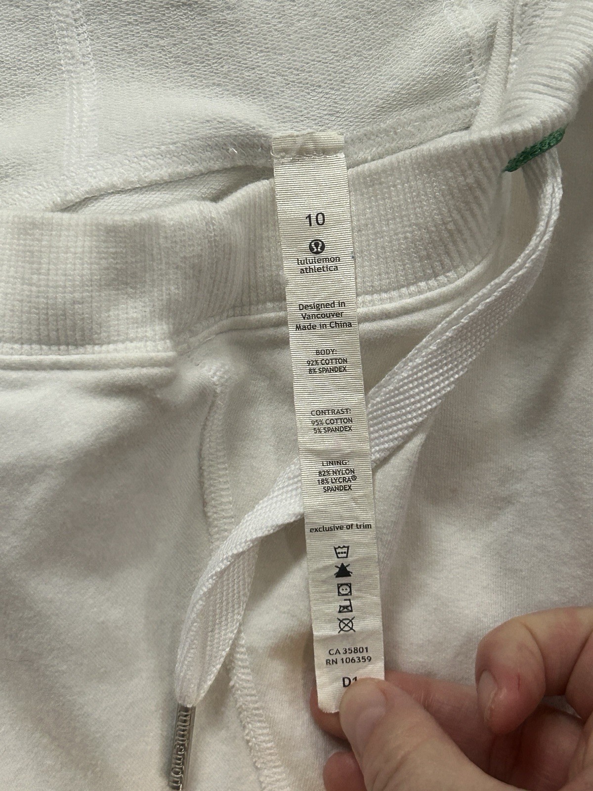 Womens Lululemon Flashback Tunic Tank Hoodie White Logo Size 10 Sleeveless