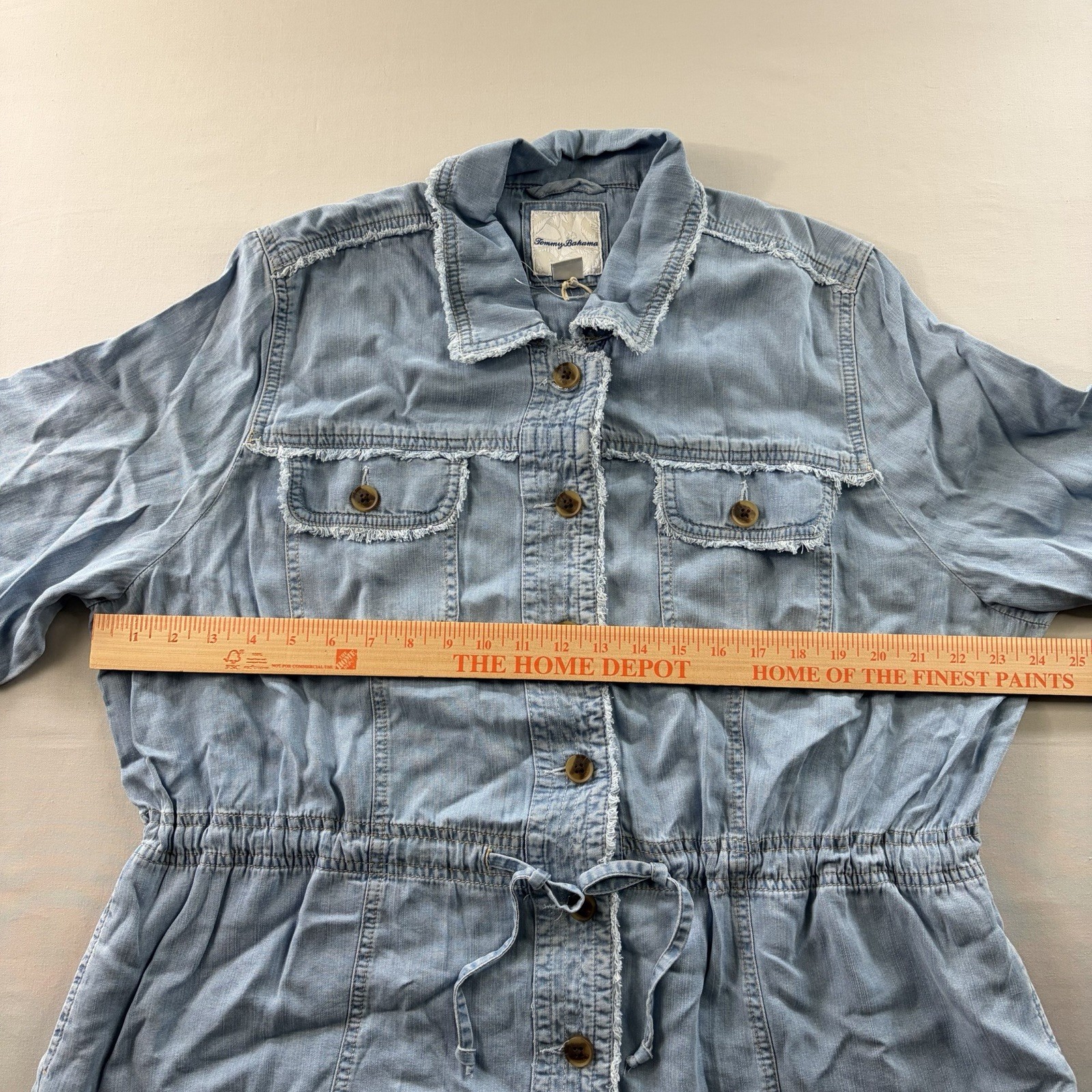 Tommy Bahama Chambray O’Lei Linen-Blend Utility Jacket Sz XL NWT