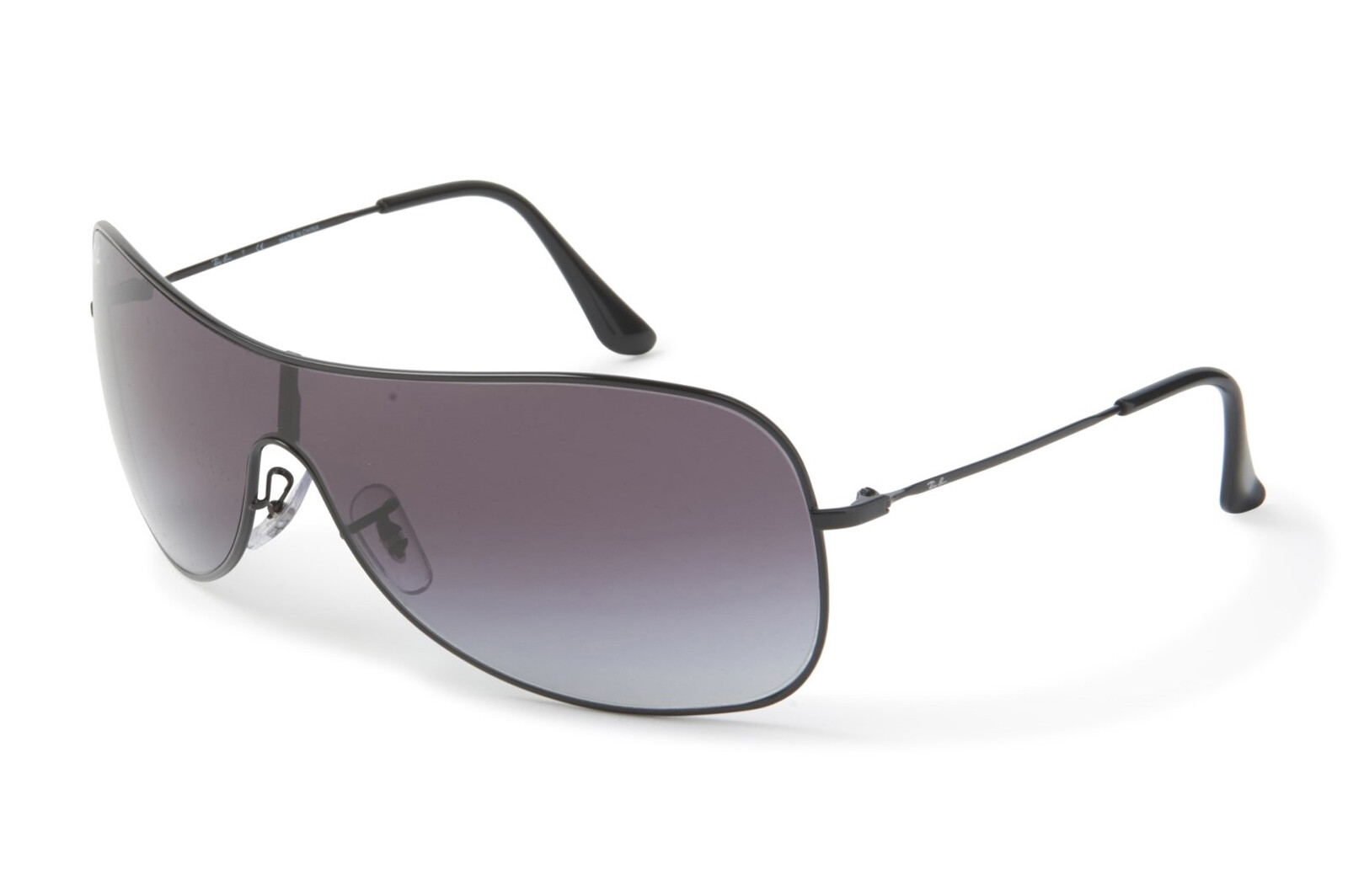 New $156 Ray Ban Sunglasses RB3211 002/8g Black Grey Gradient / Dark Blue Lenses
