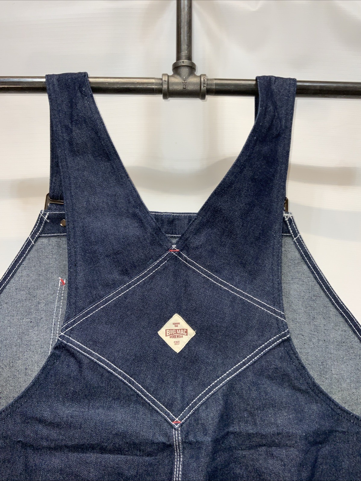 Mens Big Mac NWOT Denim Jeans Carpenters Bib Overalls Size 56X28. 000055