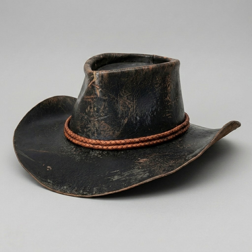 New Arthur Morgan Cowboy Men Hat Handmade Real Cowhide Leather Western Replica