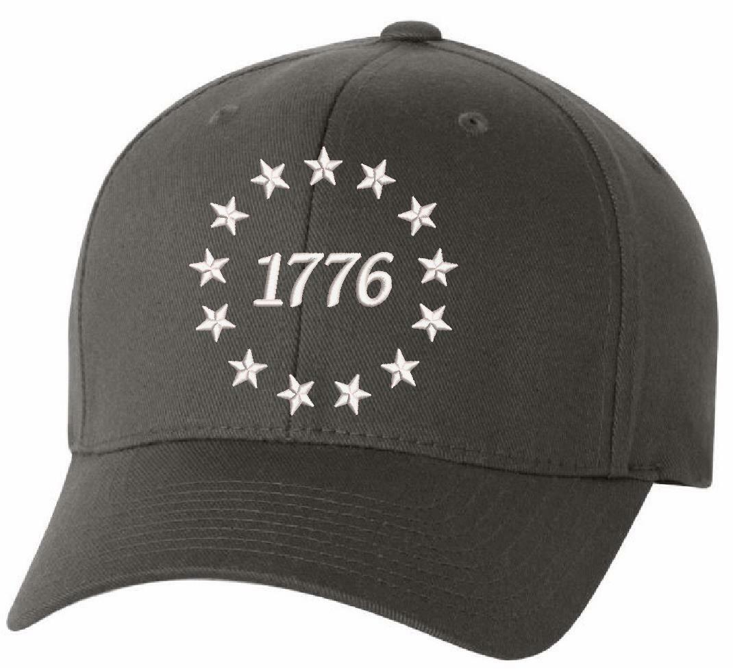 1776 Stars Embroidered FLEX FIT Hat – Declaration of Independence Hat – Various