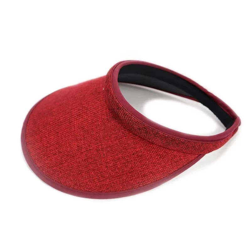 WOMENS CLIP ON SUN VISOR LADIES HAT COTTON CLIP ON SUN VISOR TENNIS GOLF BEACH
