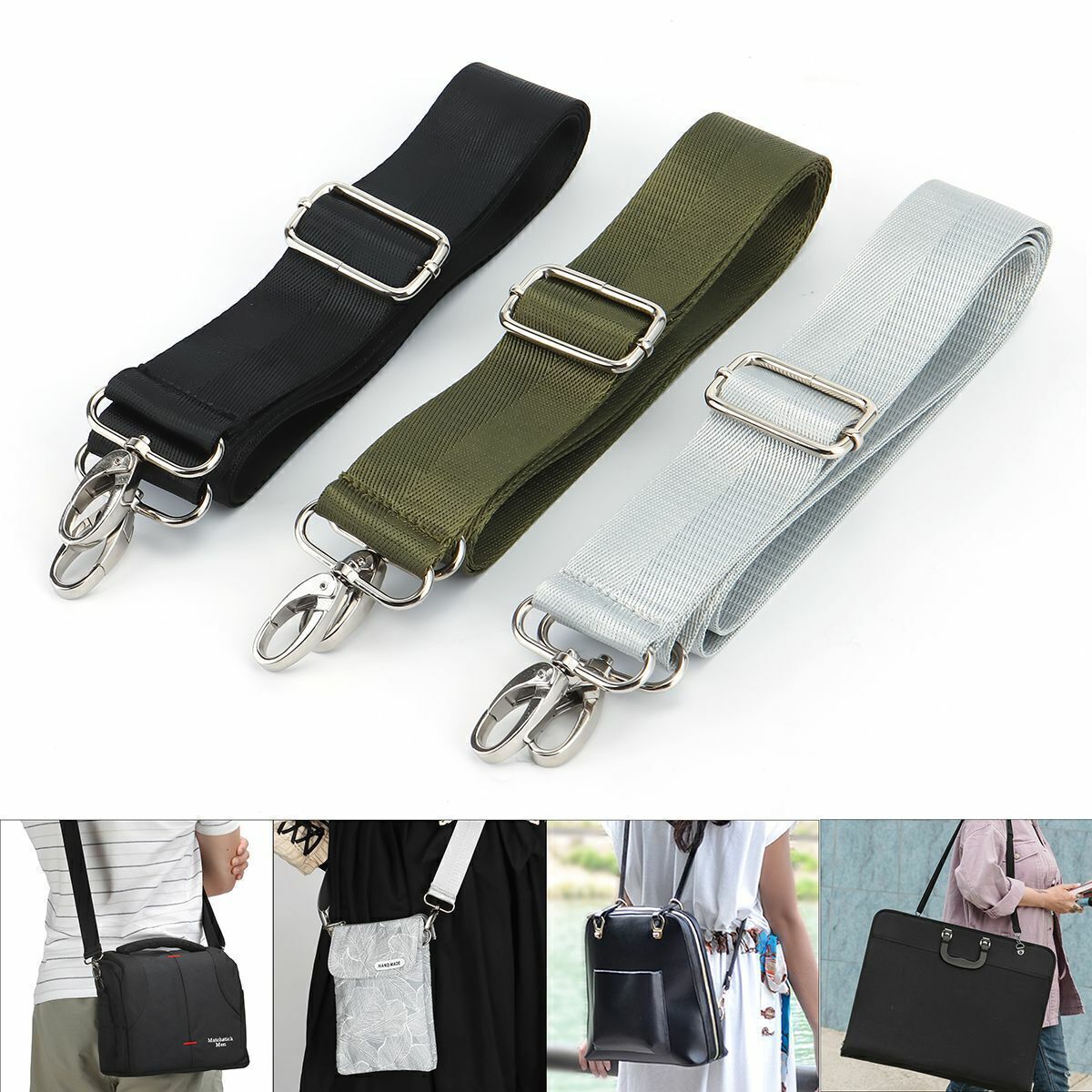 Adjustable Nylon Crossbody Belt Replacement Handbag Handle Shoulder Bag Strap US