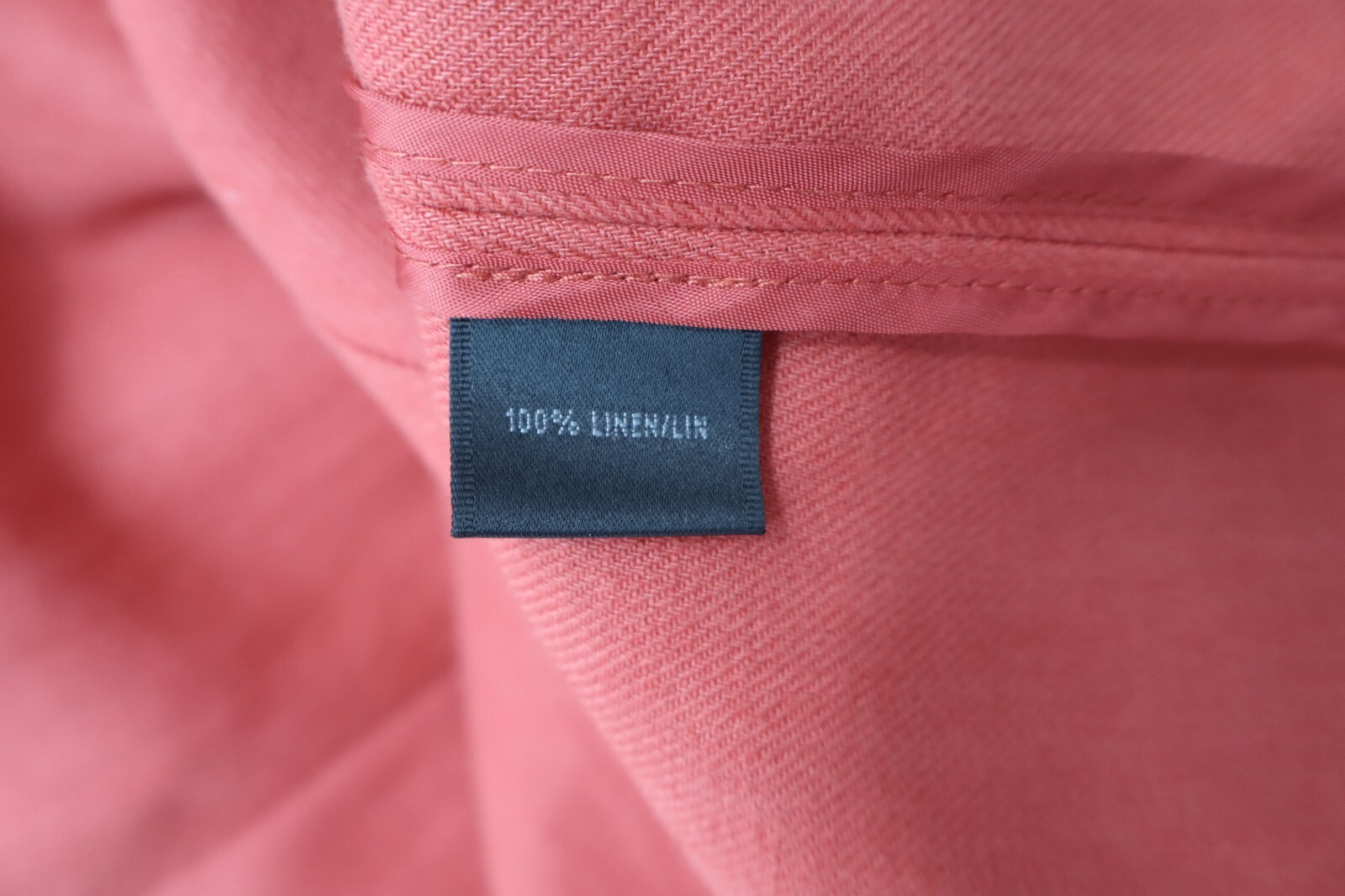 NEW LAFAYETTE 148 Women’s 100% Linen Jacket Long Sleeve Deep Coral Red Size 10