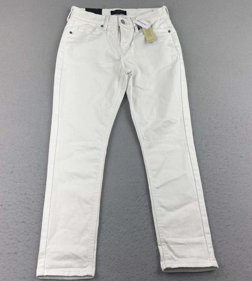 Banana Republic Jeans Womens 25P White Girlfriend Straight Leg Jean NWT