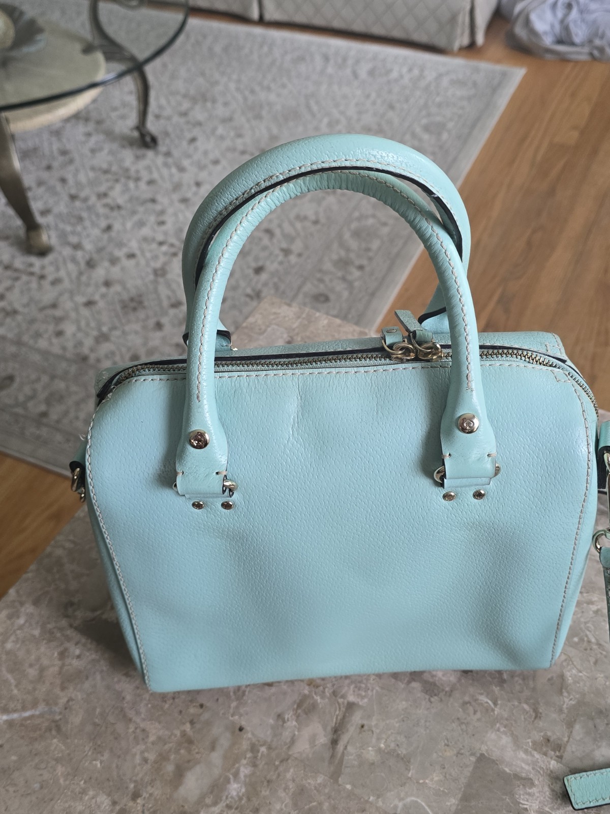 KATE SPADE “Tiffany Blue” Leather Satchel Purse