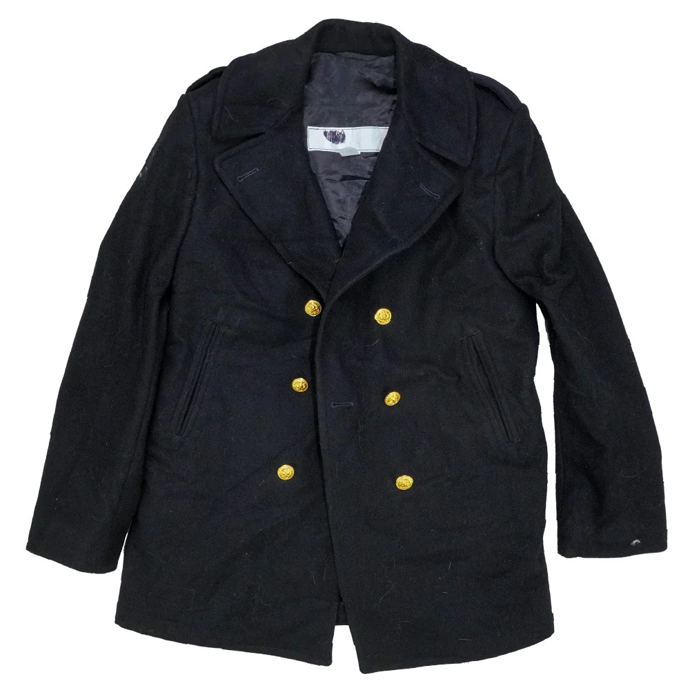 US Navy Women’s Black Pea Coat – 14L, Medium