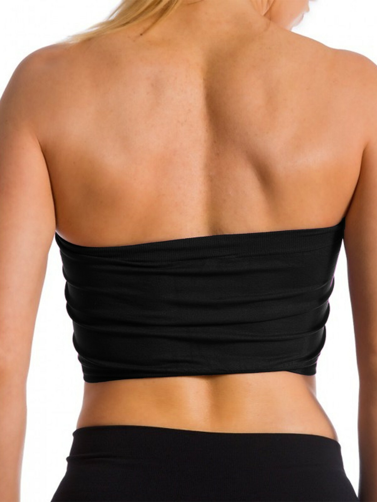Women’s Seamless Strapless Wire-Free Tube Top Bra Bandeau Sports Bra (3-Pack)