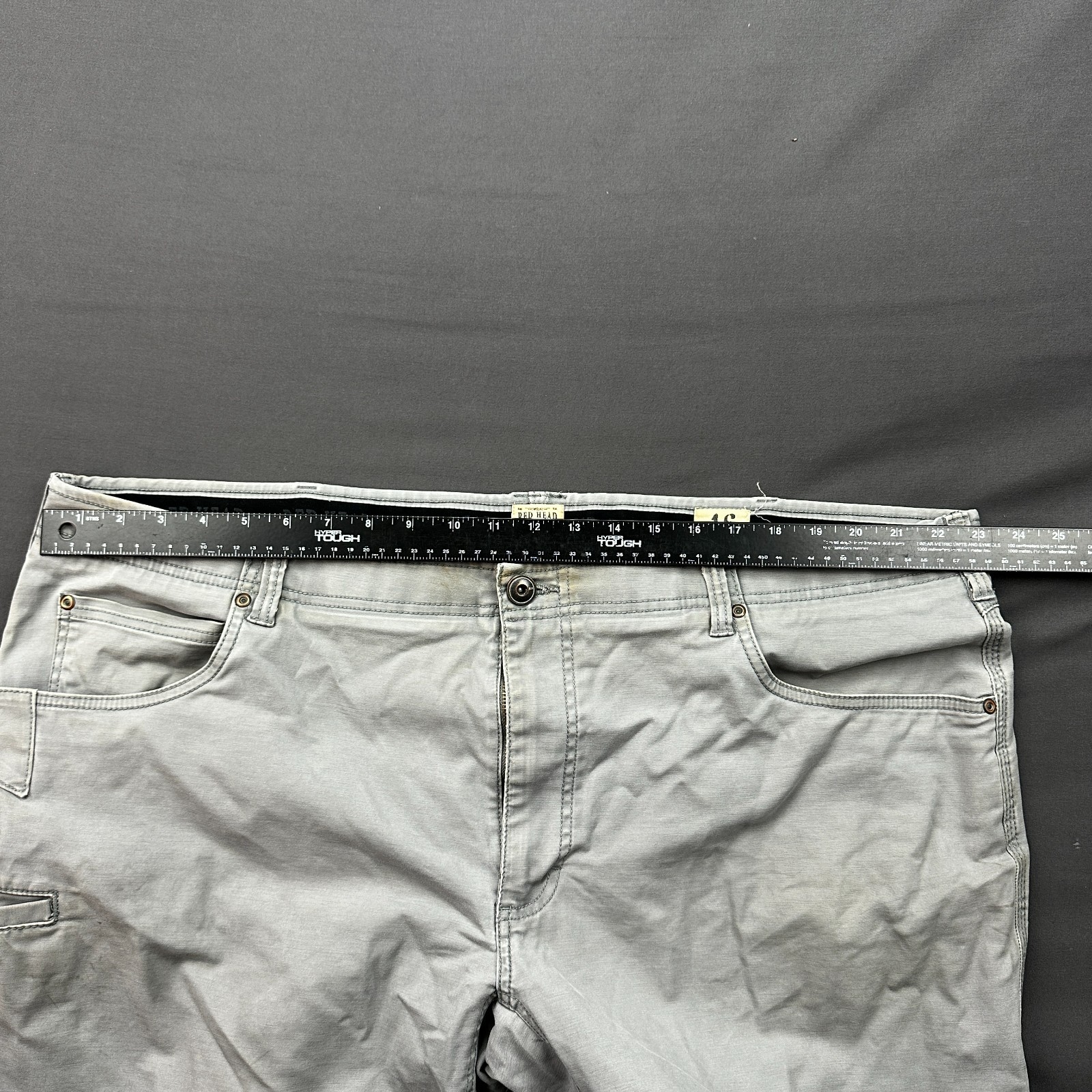 RedHead Ankle Pants Mens 46×30 Gray Straight Leg Outdoor Hiking Camping Casual