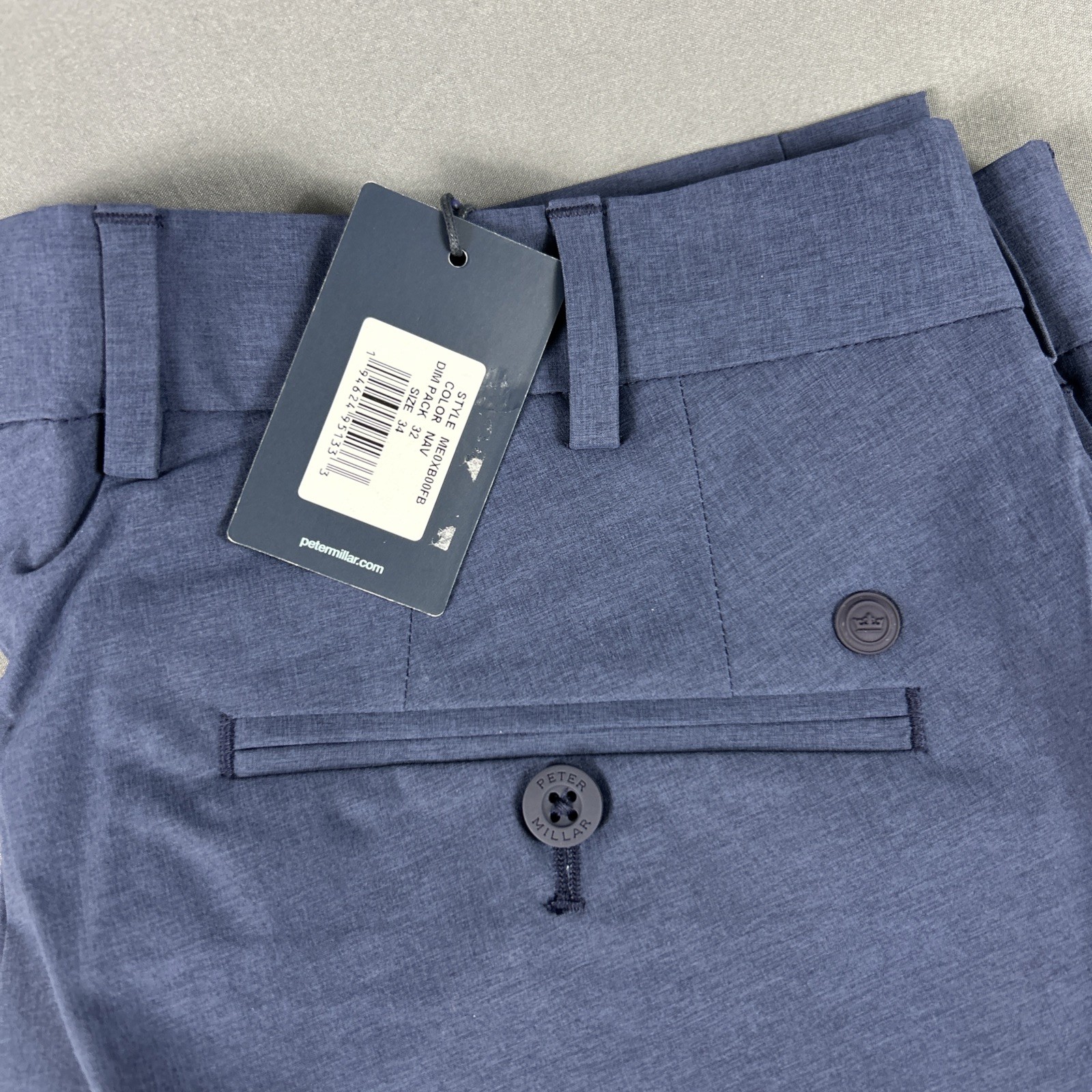 Peter Millar Golf Pants Crown Crafted Surge 34 x 32 Navy Blue NWT MSRP $185