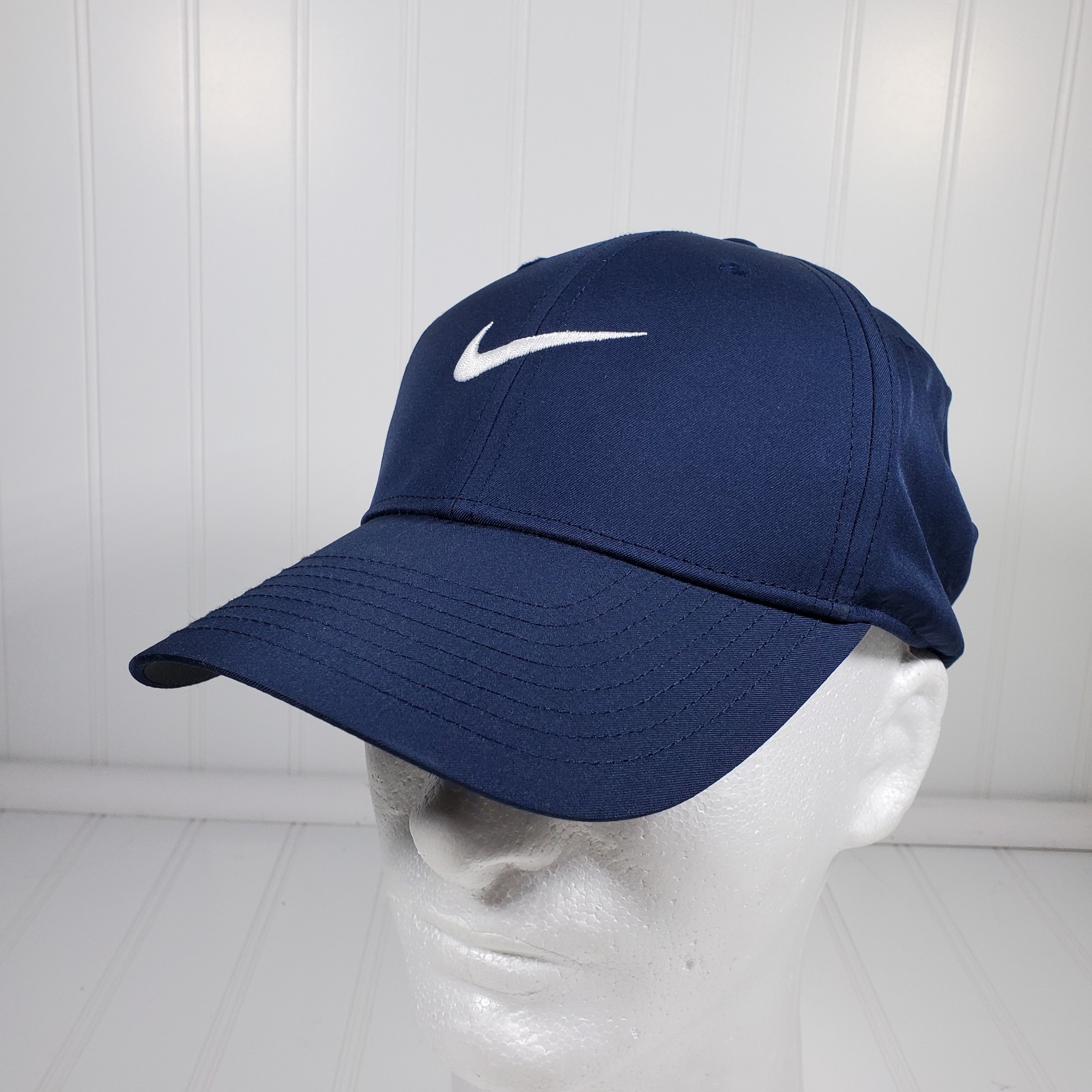 Nike Dri Fit Legacy91 Strapback Hat Golf Navy Blue Swoosh Adjustable Performance