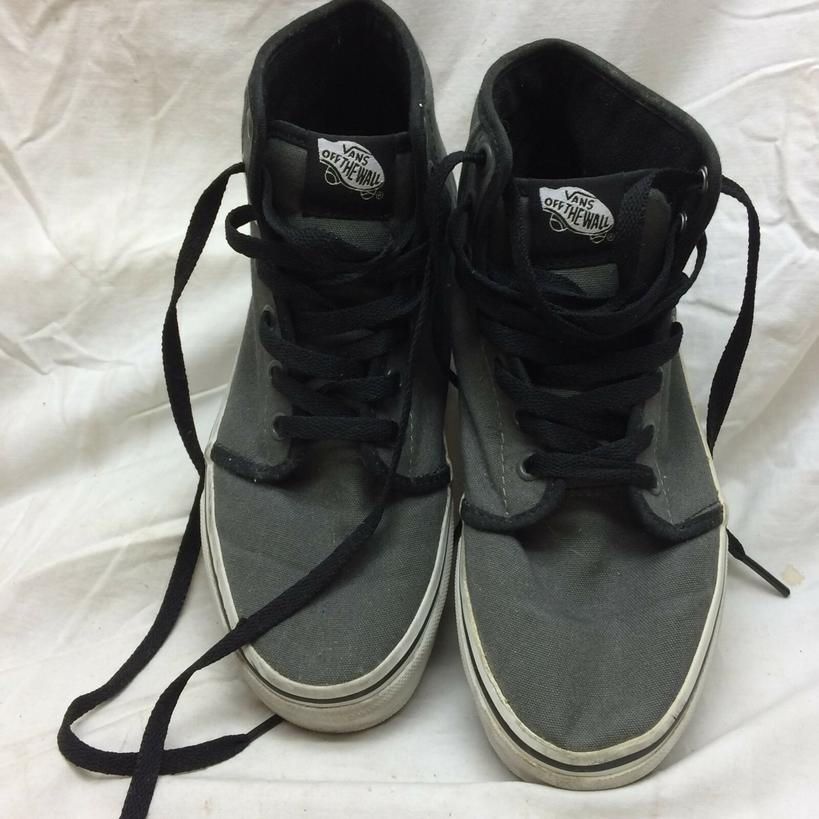 Vans Skate Shoe Sneakers Off The Wall Hi Top Unisex Men 5.5 Women 7 Gray