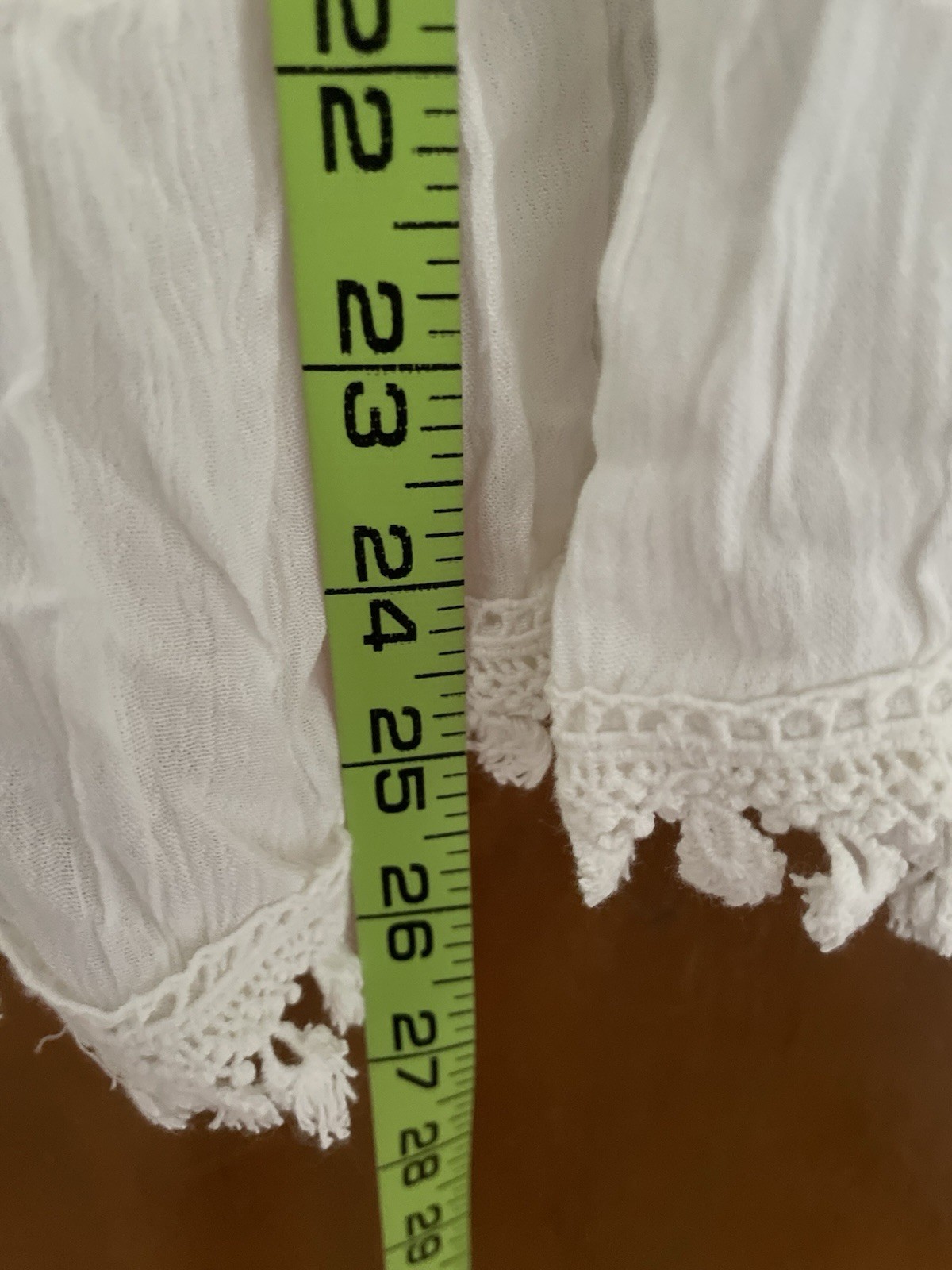 American Rag New With Tags White Boho Top Long Sleeve Lace Size L