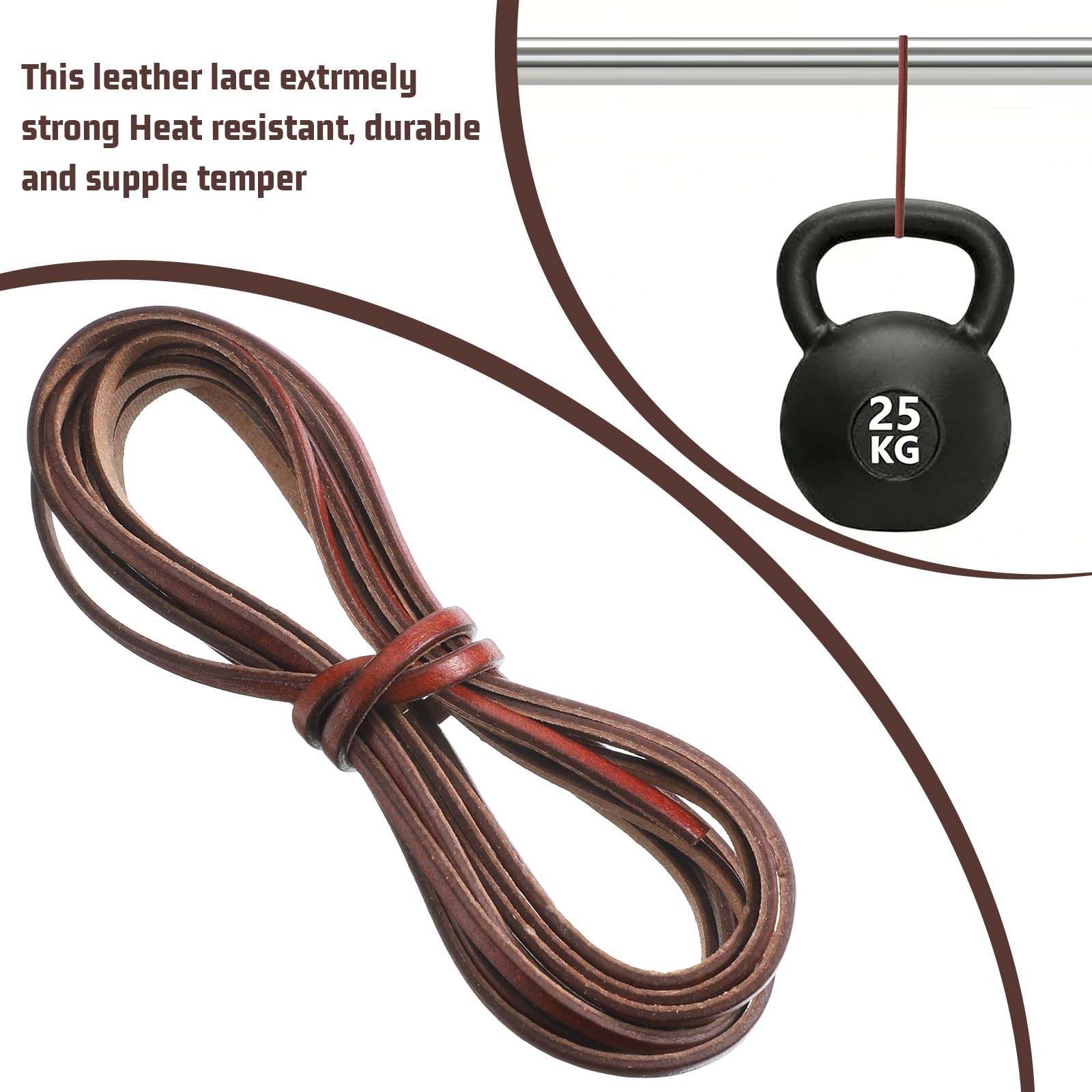 Leather Boot Lace Shoelace Relace Kit Heavy Duty Leather Cord Leathers Strips…