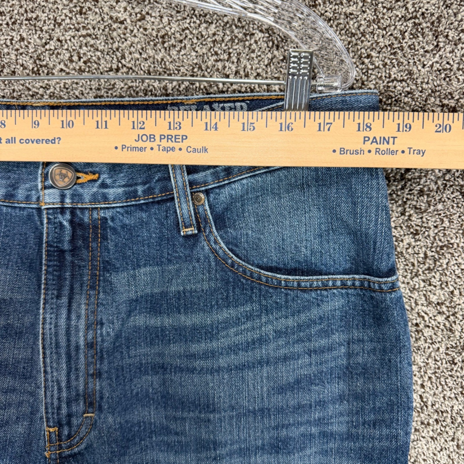 Ariat M2 Relaxed Bootcut Jeans Mens 36×32 Blue Denim Western Cowboy Work Rodeo