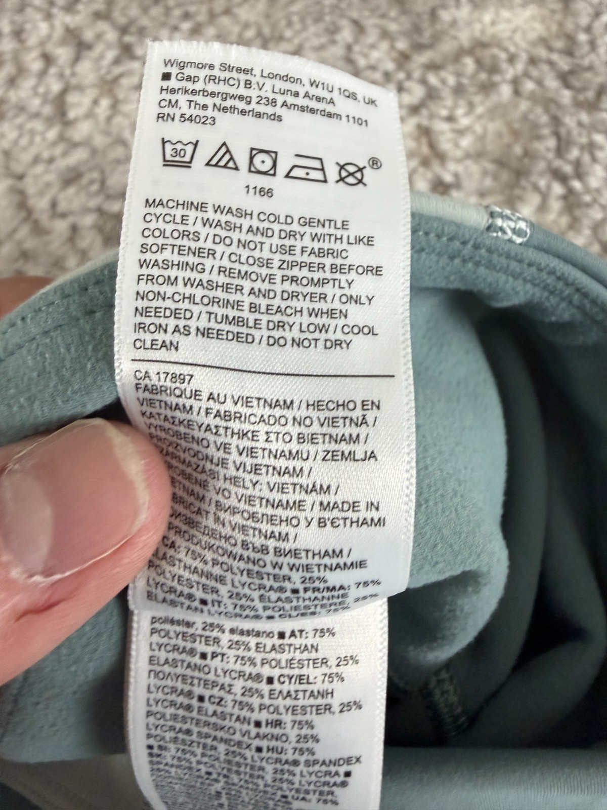 Athleta Size S Rainier Evolve Cropped Capri Leggings Athleisure Blue Gray Casual