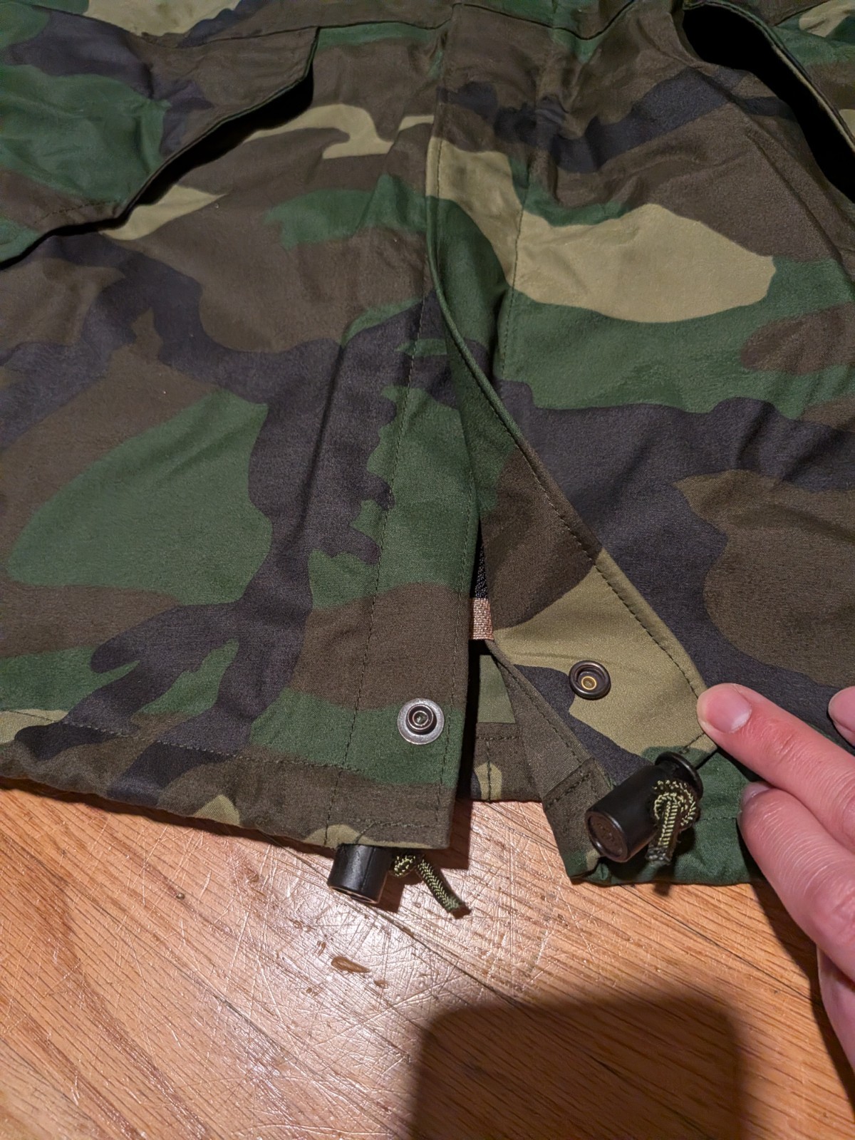 Raven Goretex ECWCS Woodland Camo Parka Cold wet Weather Jacket M-L E33