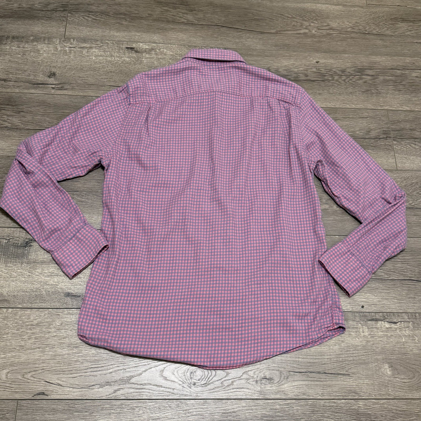 Faherty Mens Lightweight Movement Flannel Shirt Long Sleeve BLUE ROSE GINGHAM M