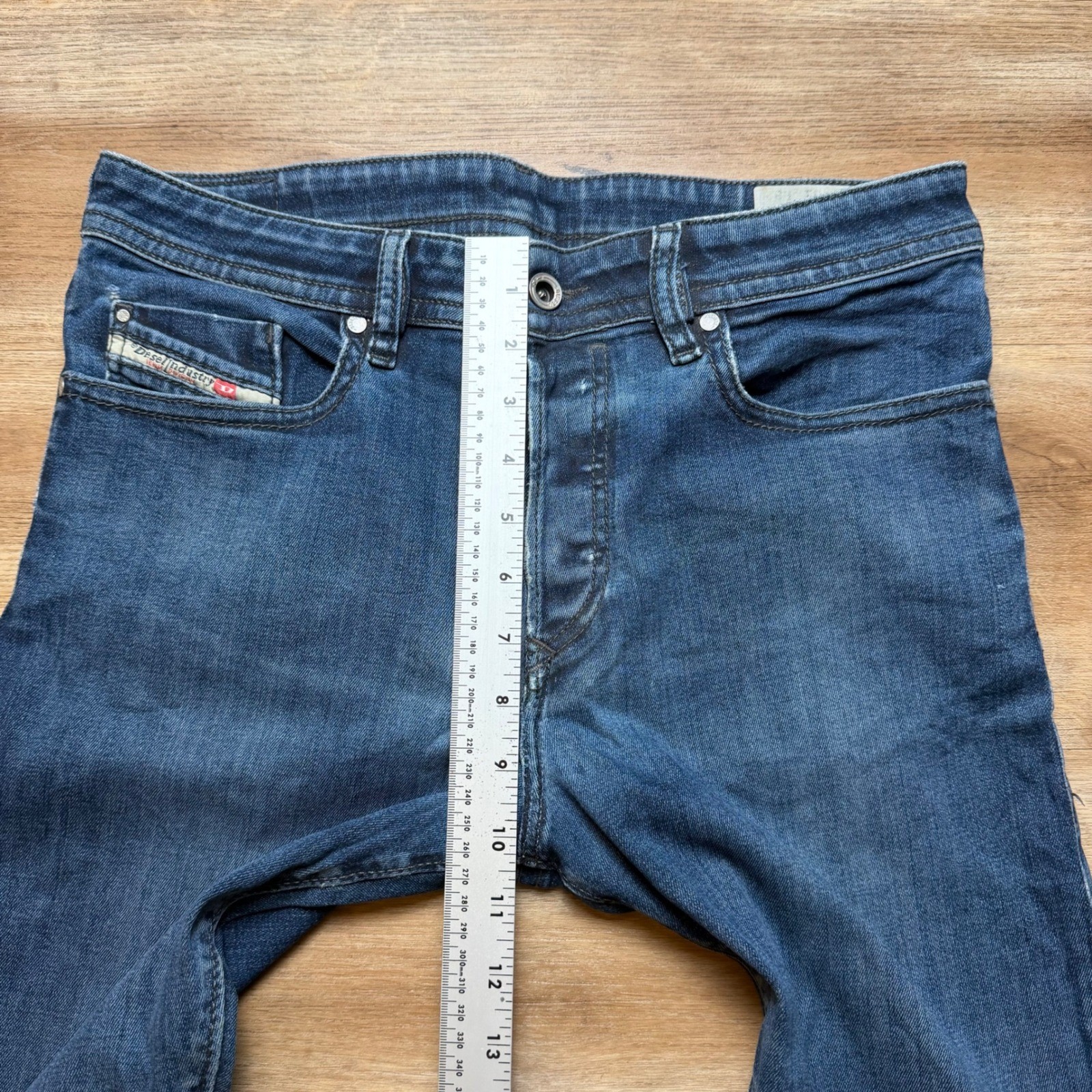 Diesel Buster Jeans Mens 31×32 Blue Regular Slim Tapered Stretch Denim 0607A