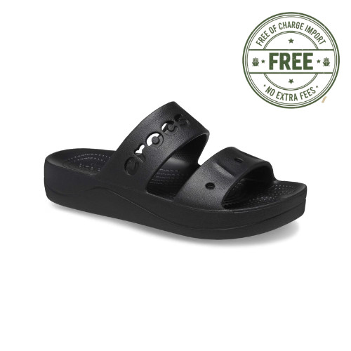 Crocs Adult Women’s Baya Platform Slide Sandal Comfortable and Lightweight Black