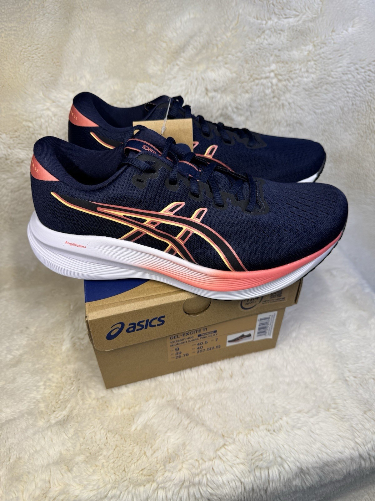 ASICS GEL-EXCITE 11 Midnight/Dark Pink Clay Mesh Low Top Sneakers 1012B861-400