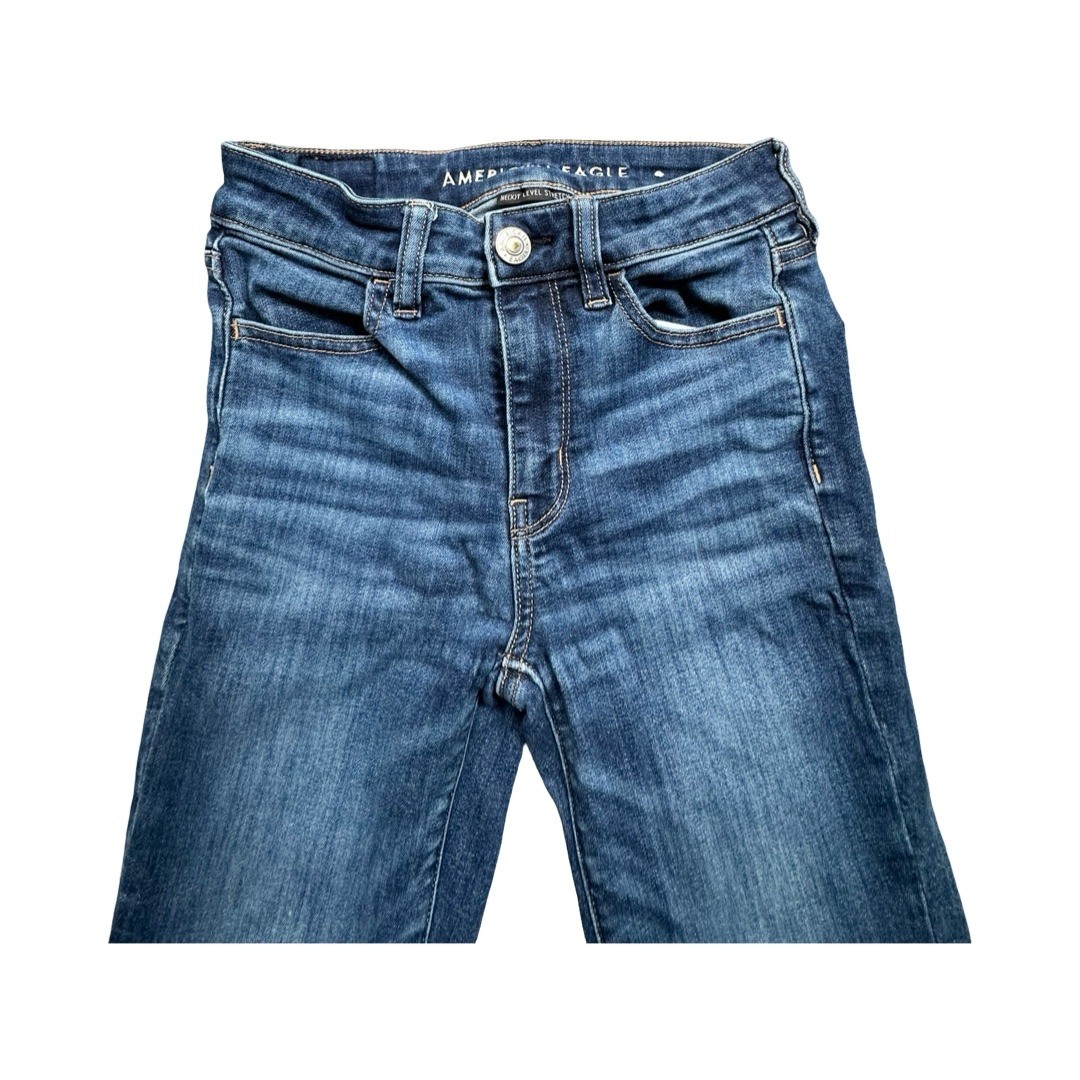 American Eagle Jegging Womens 2 Blue Hi-Rise Ne(x)t Level Stretch Skinny Jeans