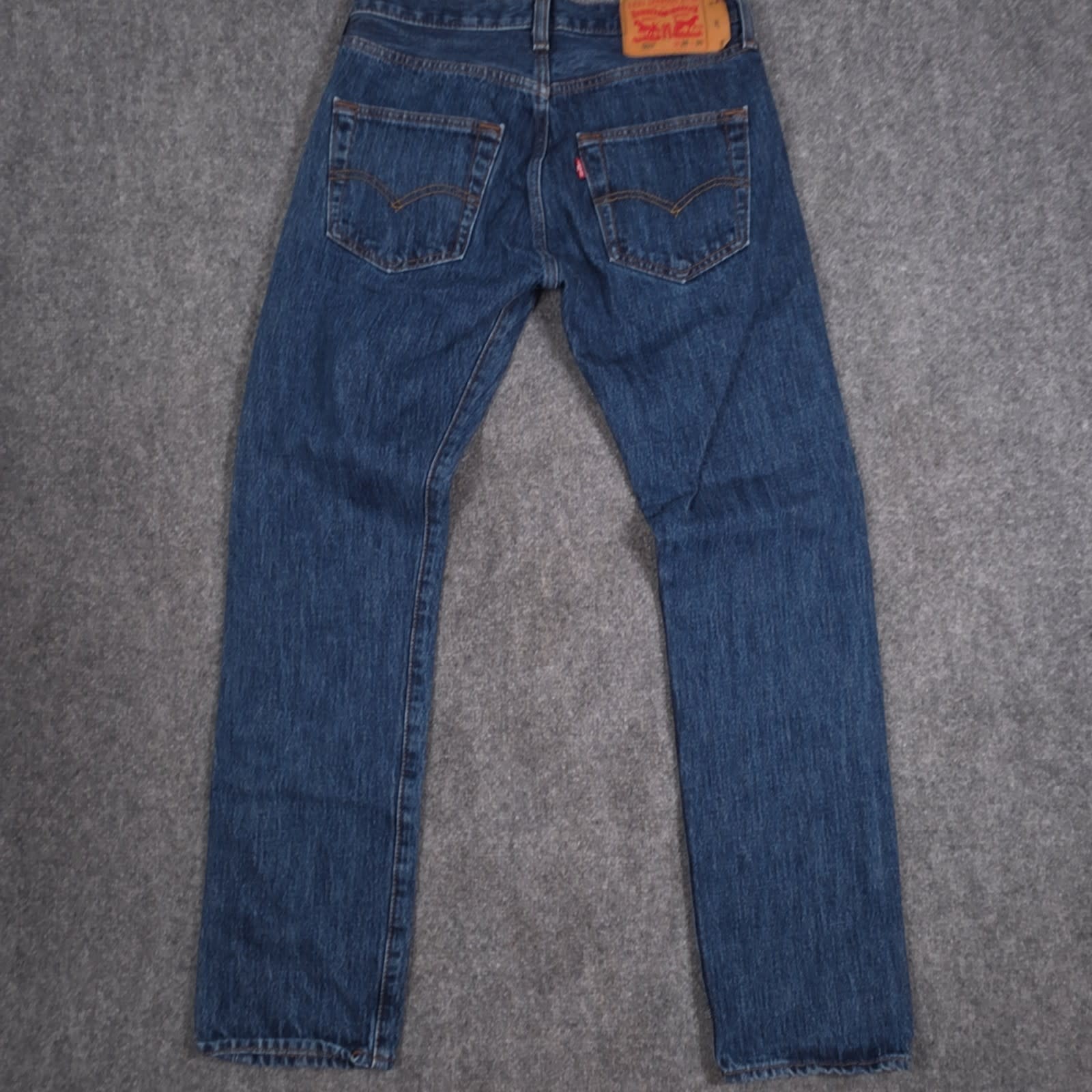 Levi’s 501 Original Fit Jeans Mens 28×30 Dark Blue Wash Button Fly Straight Leg