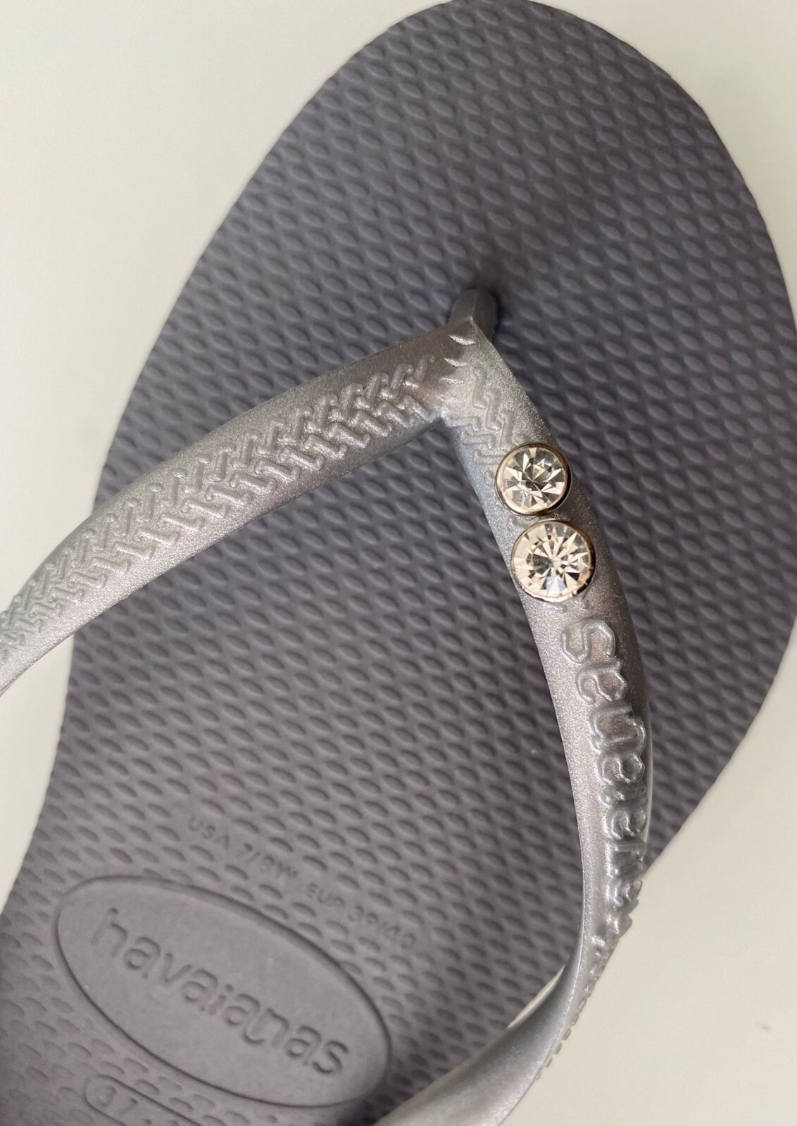 Havaianas Slim Flip Flops Women with 2 Crystals and Personalized