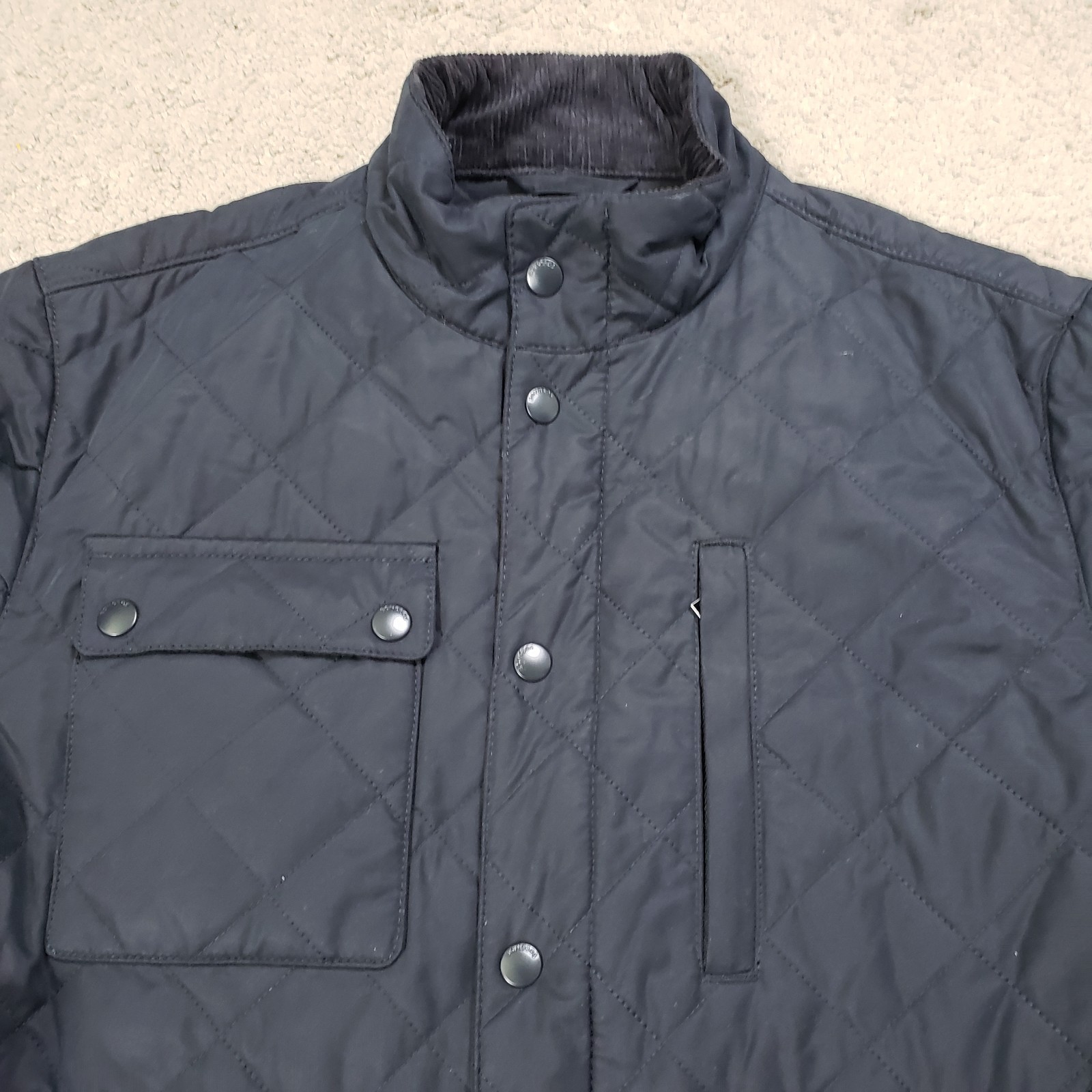 Bonobos Banff Quilted Jacket Mens Medium Black Standard Fit Driving Outdoor